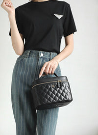 CC Caviar Quilted Large Vanity Pouch
