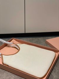 MIU M Ivy Canvas Leather Bag