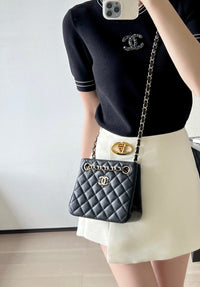 CC Caviar Mini Bucket Bag