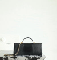 CC Calfskin Lizard Embossed Clutch
