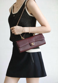 CC Calfskin Lizard Embossed Clutch