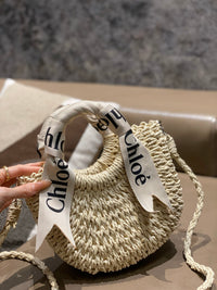 CHLO Small Woven Basket Bag