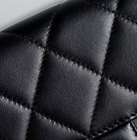 CC 26M Raffia Braided Lambskin Shopping Tote