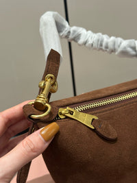 MIU M Suede Shoulder Bag